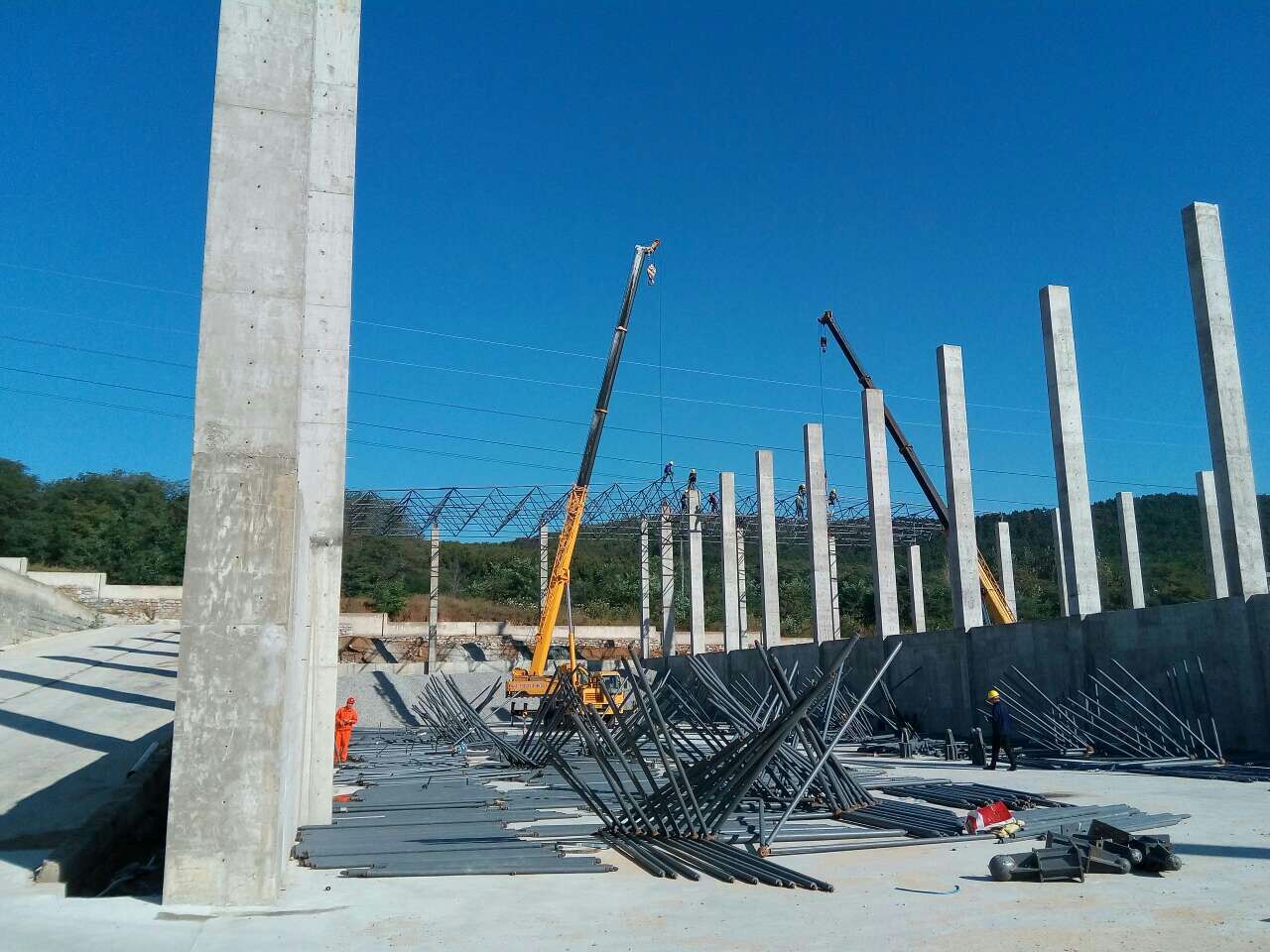 七台河搅拌站网架